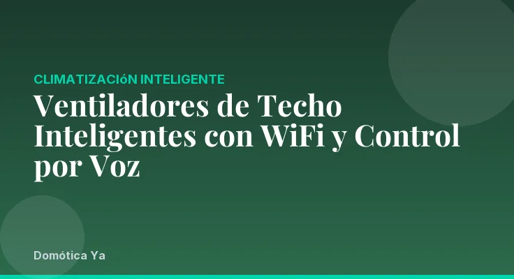 Ventiladores de Techo Inteligentes con WiFi y Control por Voz